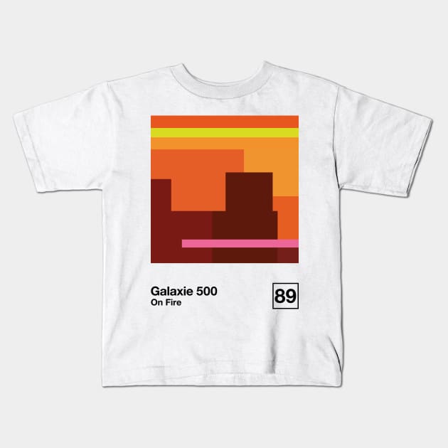 On Fire / Minimalist Graphic Artwork Design Kids T-Shirt by saudade